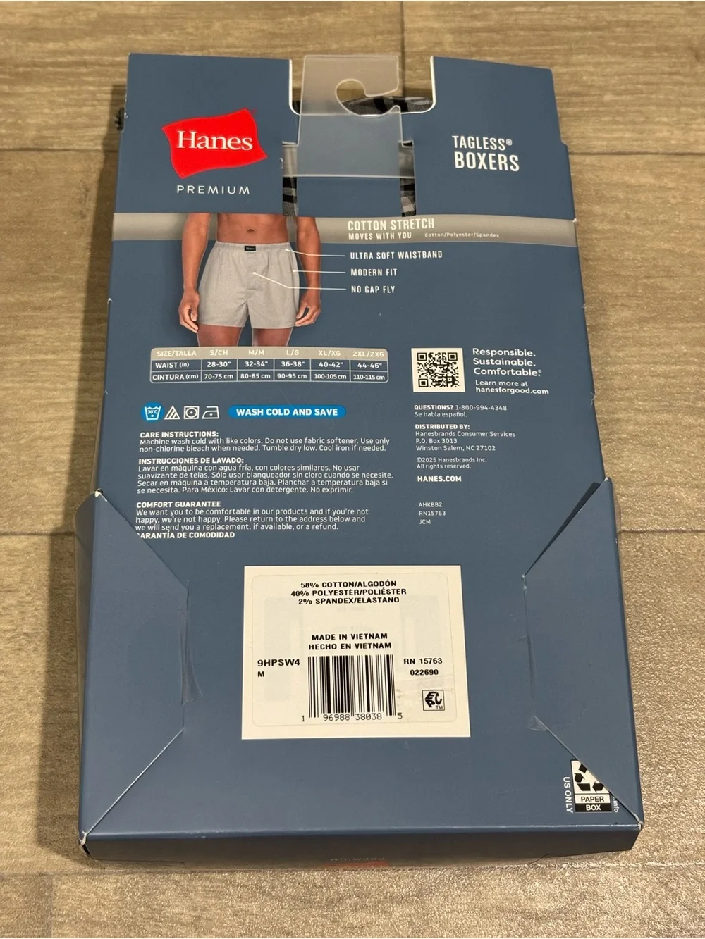 Hanes Premium Men's Stretch Woven Boxer 4pk Boxer Shorts Red/Black/Gray Size M